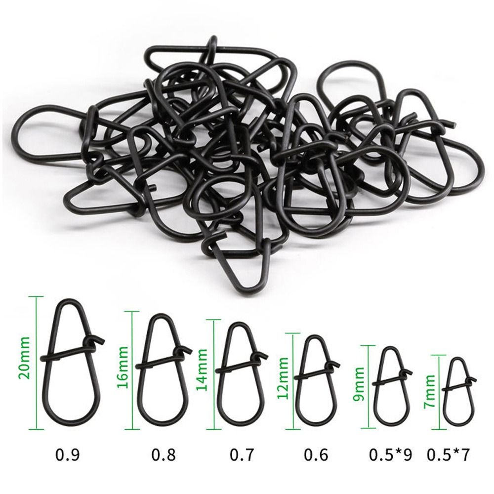 Fishing Equipment Hook - 100Pcs/lot Matte black Snap Fishing Barrel
