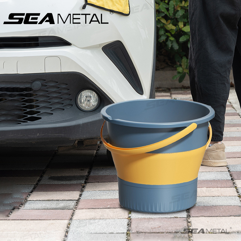 Fishing Equipment Stores - SEAMETAL 5/10L Portable Folding Bucket Multifunctional