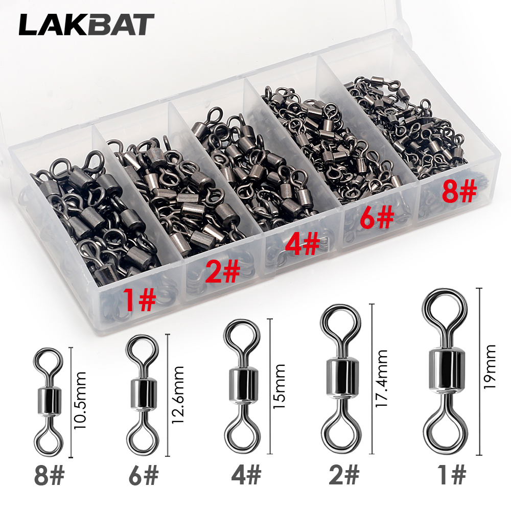 Fishing Quest - 100PCS Stainless Steel Fishing Swivel Bearing