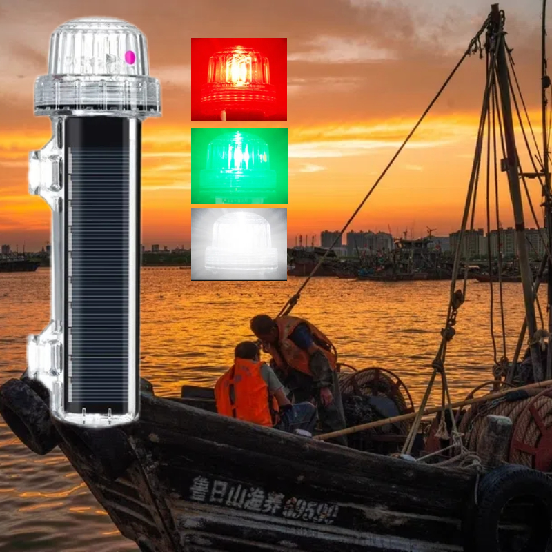 Fishing Equipment Stores - [No flash] Solar boat signal light,