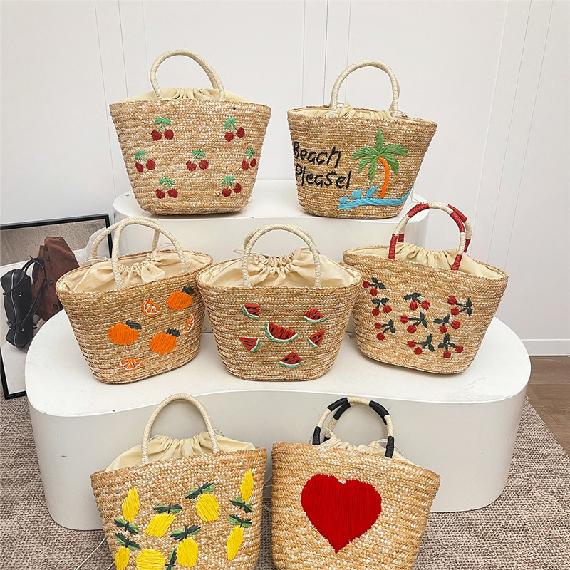 Fishing Equipment Market - New Straw Fruit Embroidery String Casual