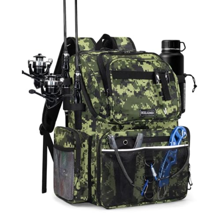 Fishing Equipment Us - Fishing Backpack with Rod Holders, 43L