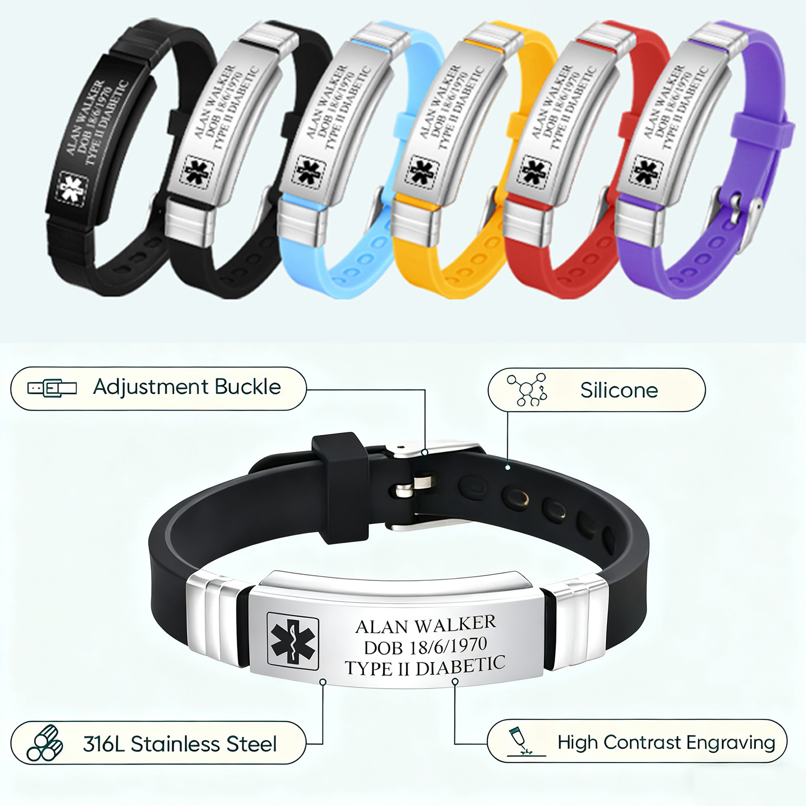 Custom Soft Silicone Bracelets - Fishing Hook recensione e prezzo