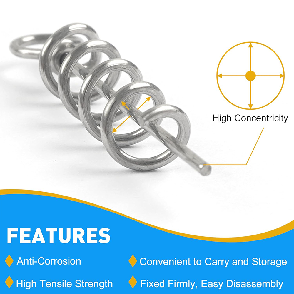 50Pcs Spring Twist Lock Fishin - Fishing Equipment Hook recensione e prezzo