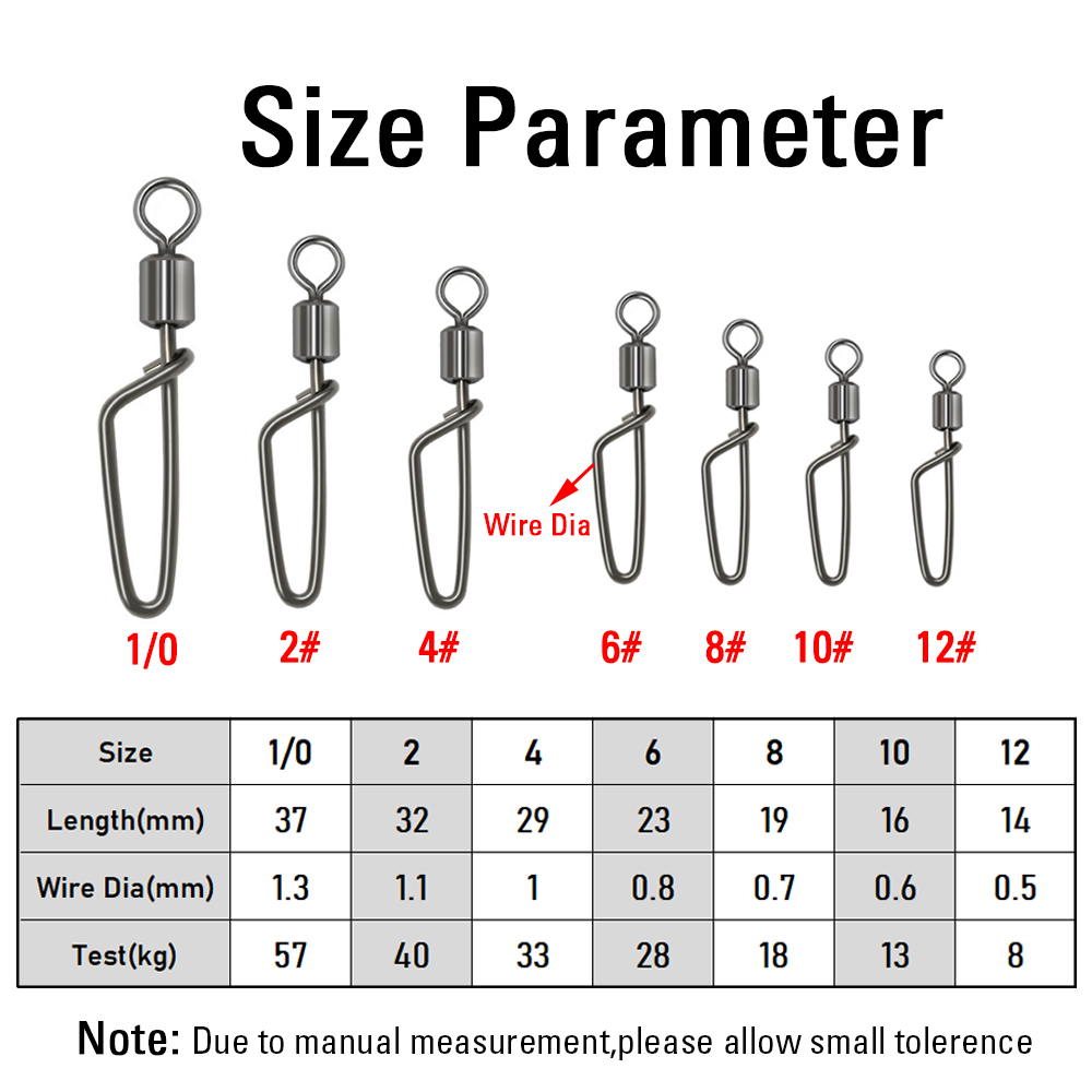 20PCS #12 -1/0 Rolling Swivel  - Fishing Equipment Hook recensione e prezzo