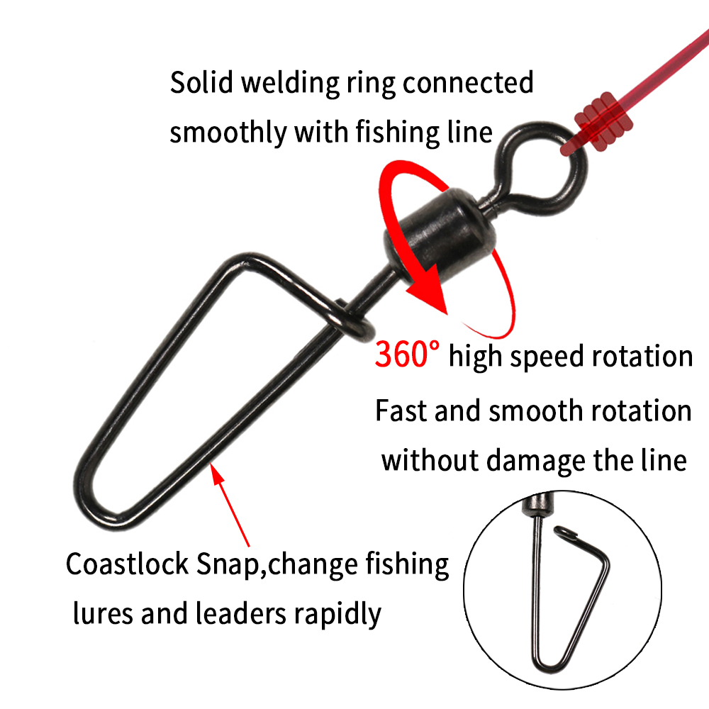 20PCS #12 -1/0 Rolling Swivel  - Fishing Equipment Hook recensione e prezzo