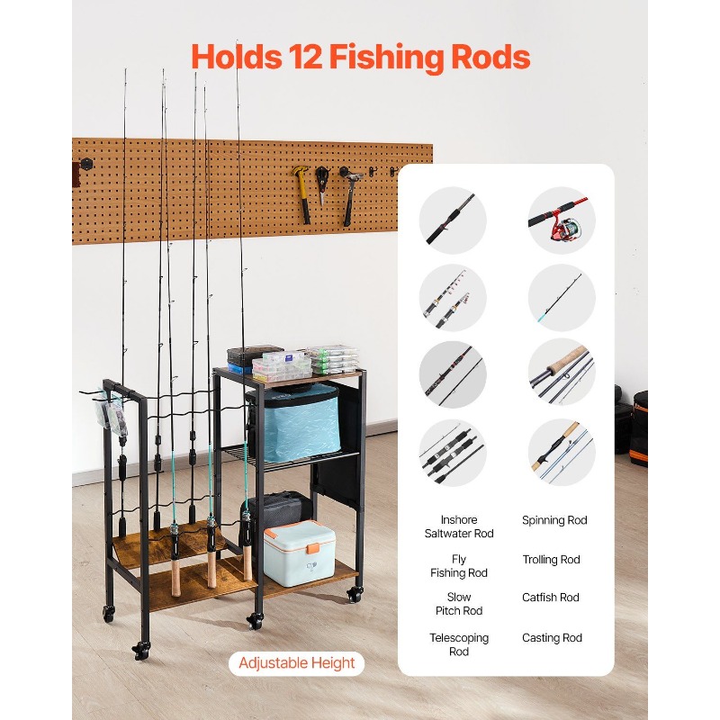 12 Pole Fishing Rod Holder Fis - Rod Holder Fishing recensione e prezzo