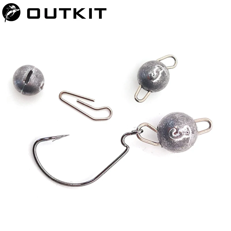 OUTKIT 10pcs/lot Lead Head Sin - Fishing Equipment Hook recensione e prezzo