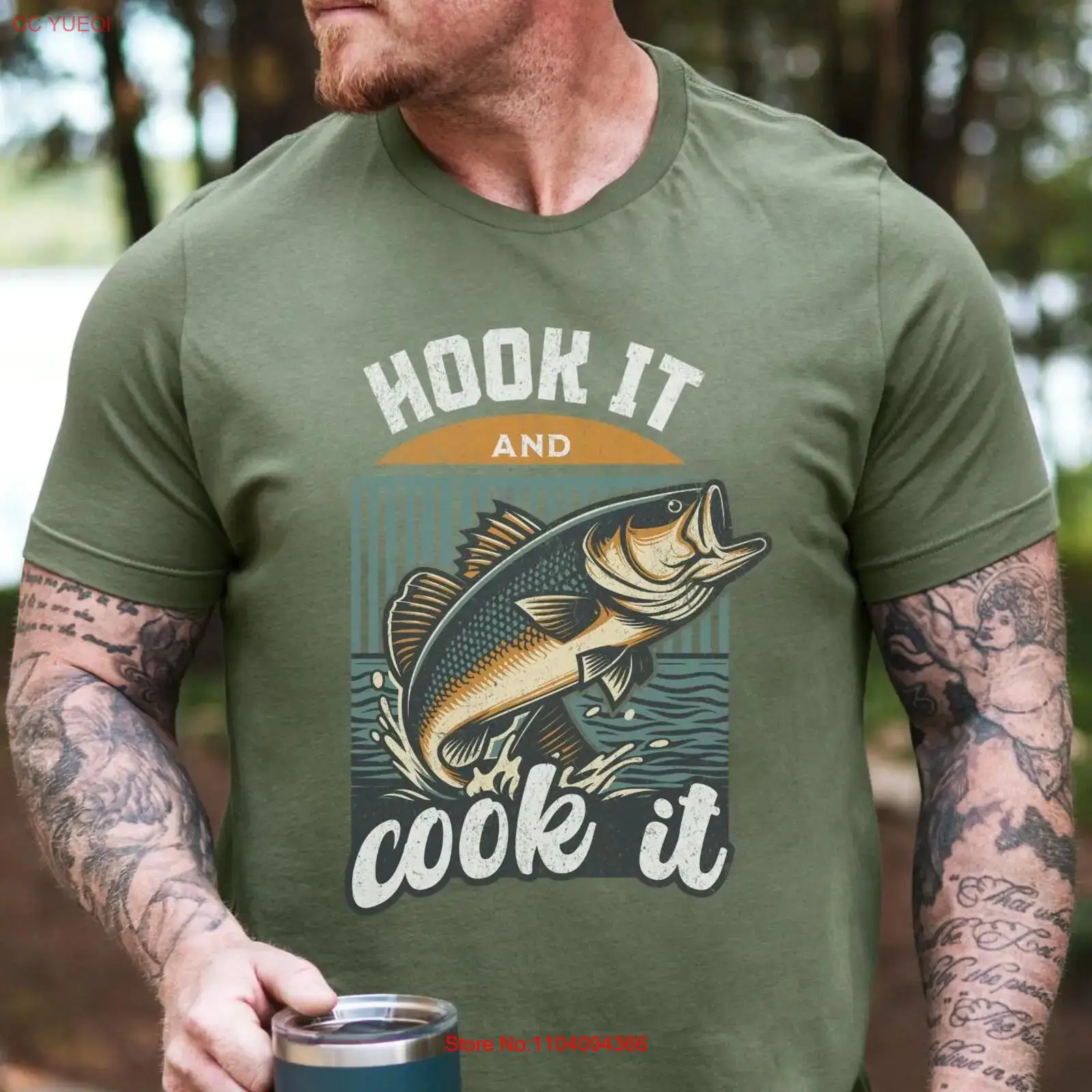 Vintage Bass Fishing T Shirt H - Fishing Hook recensione e prezzo